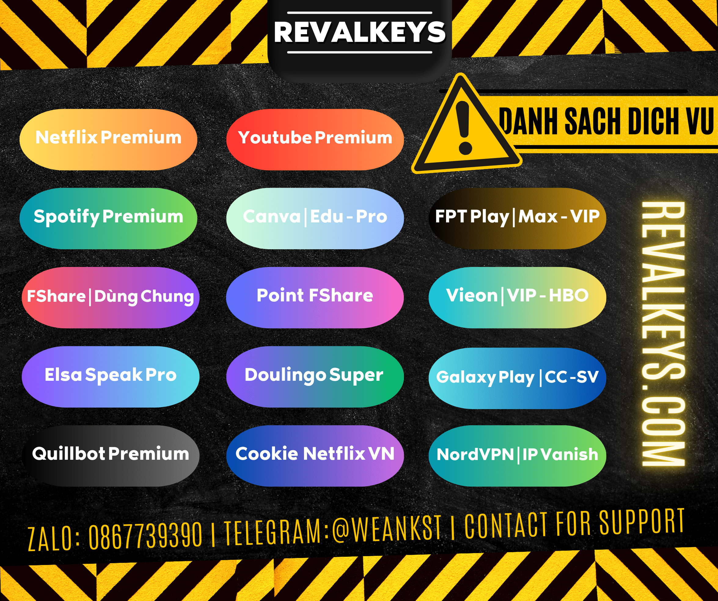 Bn sao ca Notice Black and Yellow Stripes Urban Instagram Post Bi ng Facebook Ngang 1