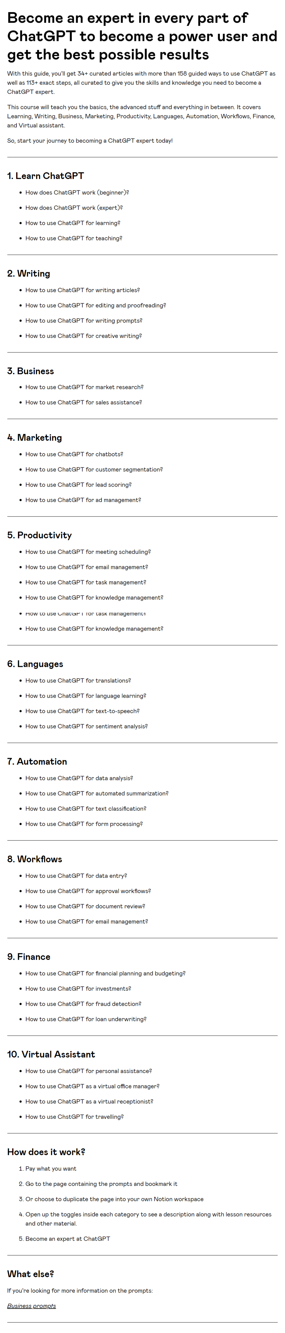 ChatGPT Expert Guide