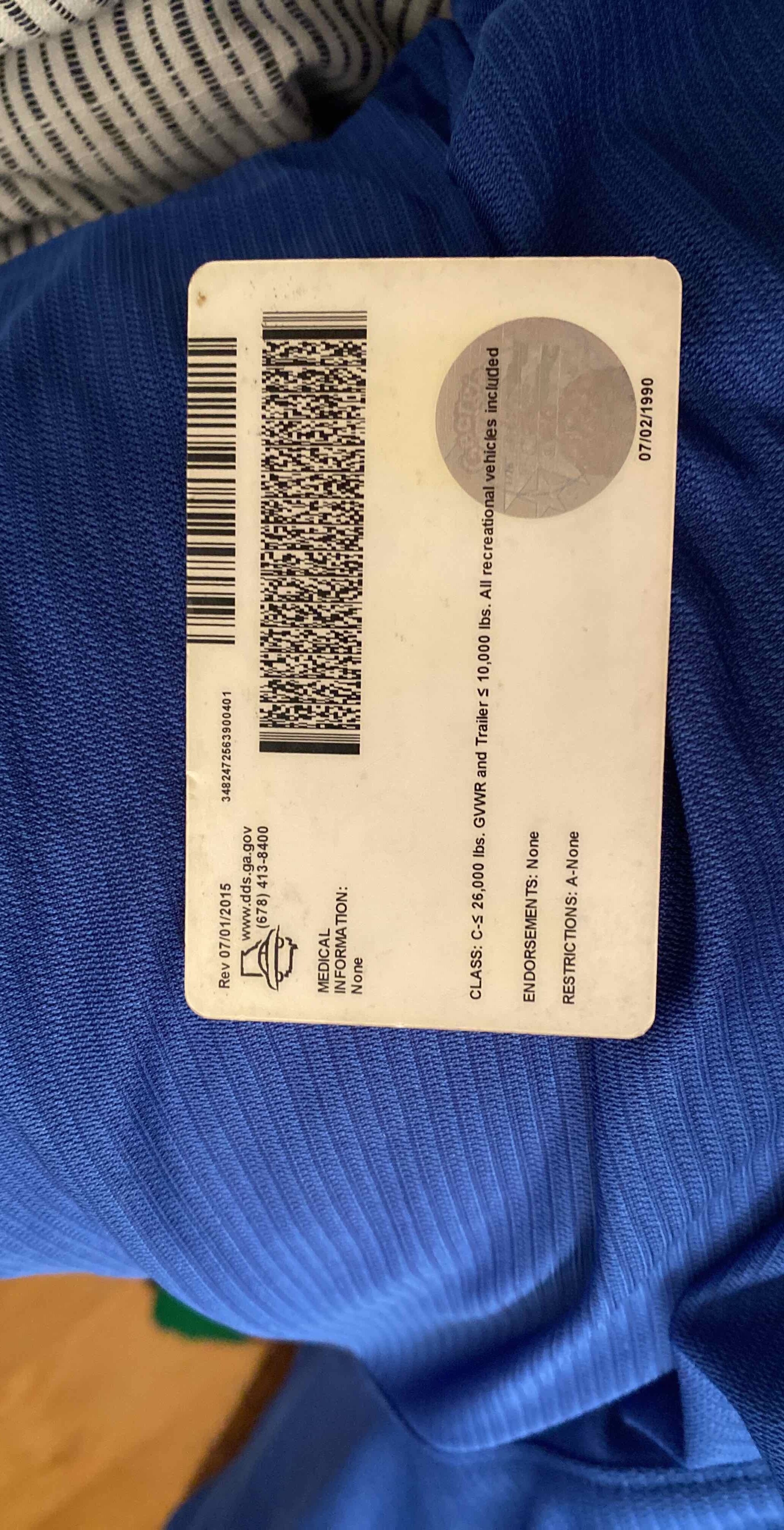 Driver License 56987 2