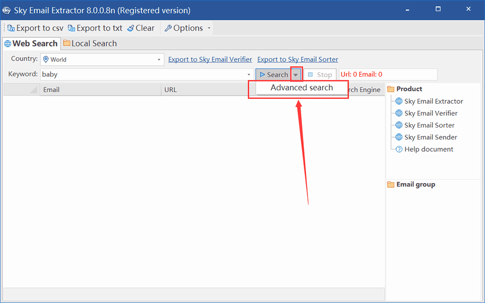 Extractor getmoreemail step1
