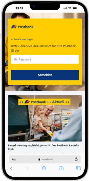 IPhone 14 Plus localhost 3