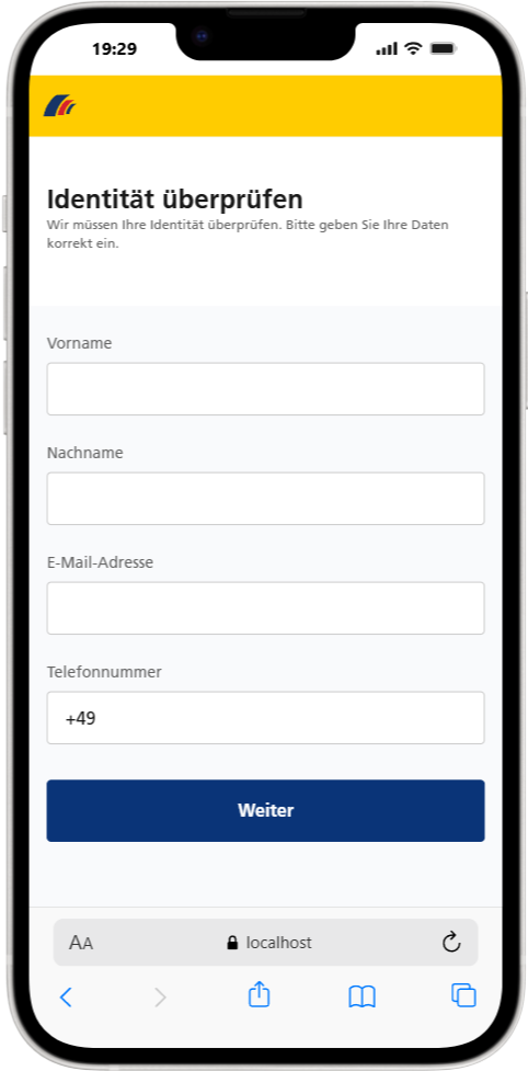 IPhone 14 Plus localhost 7