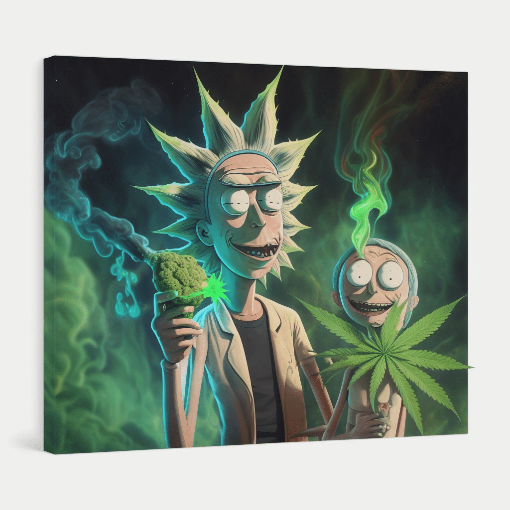 Lun471c rick and morty tv characters smoking cannabis flower on 7e24add2 82f0 413f b215 b27a7a