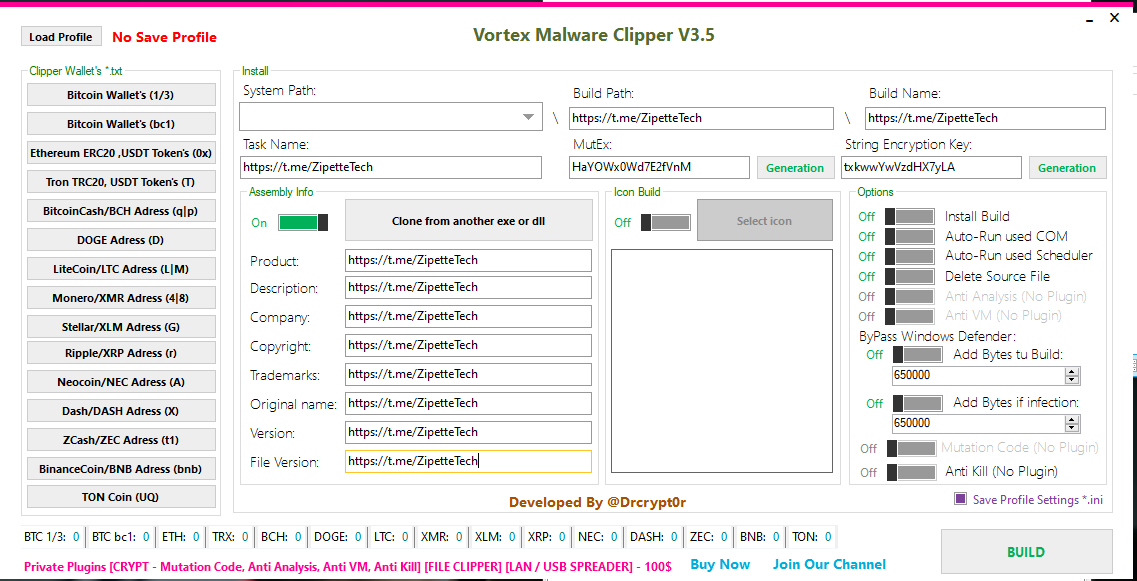 Vortex malware clipper