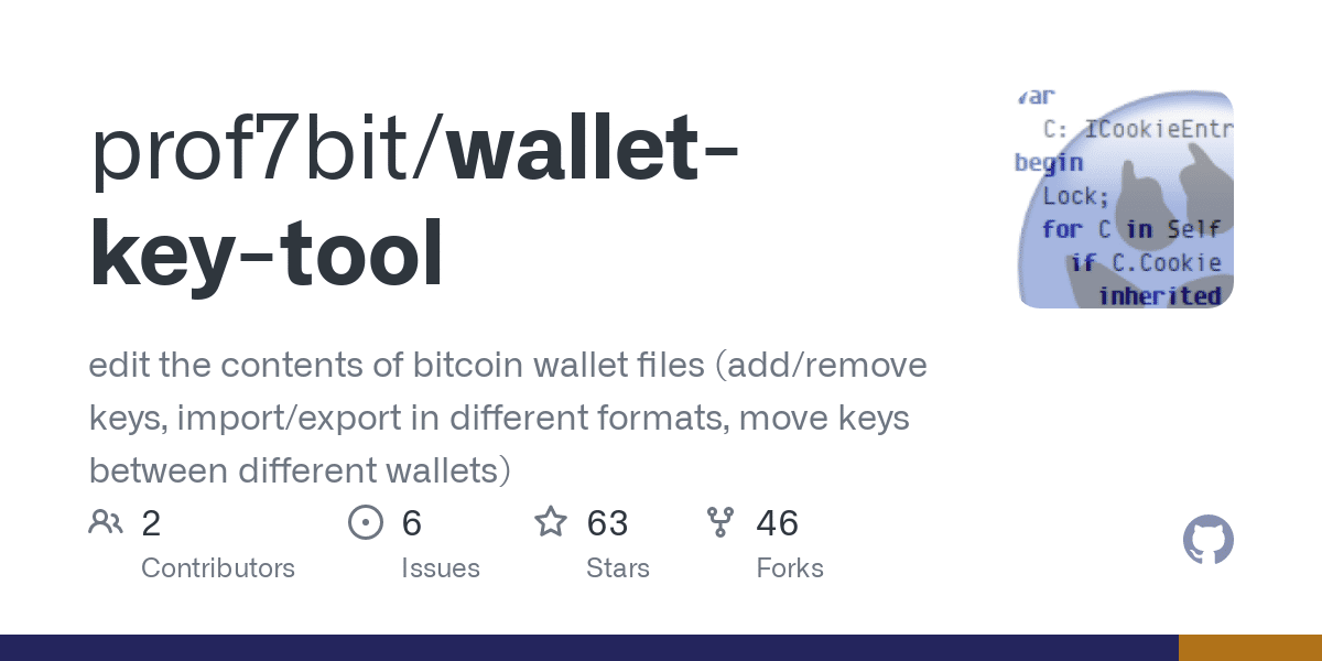 Wallet key tool
