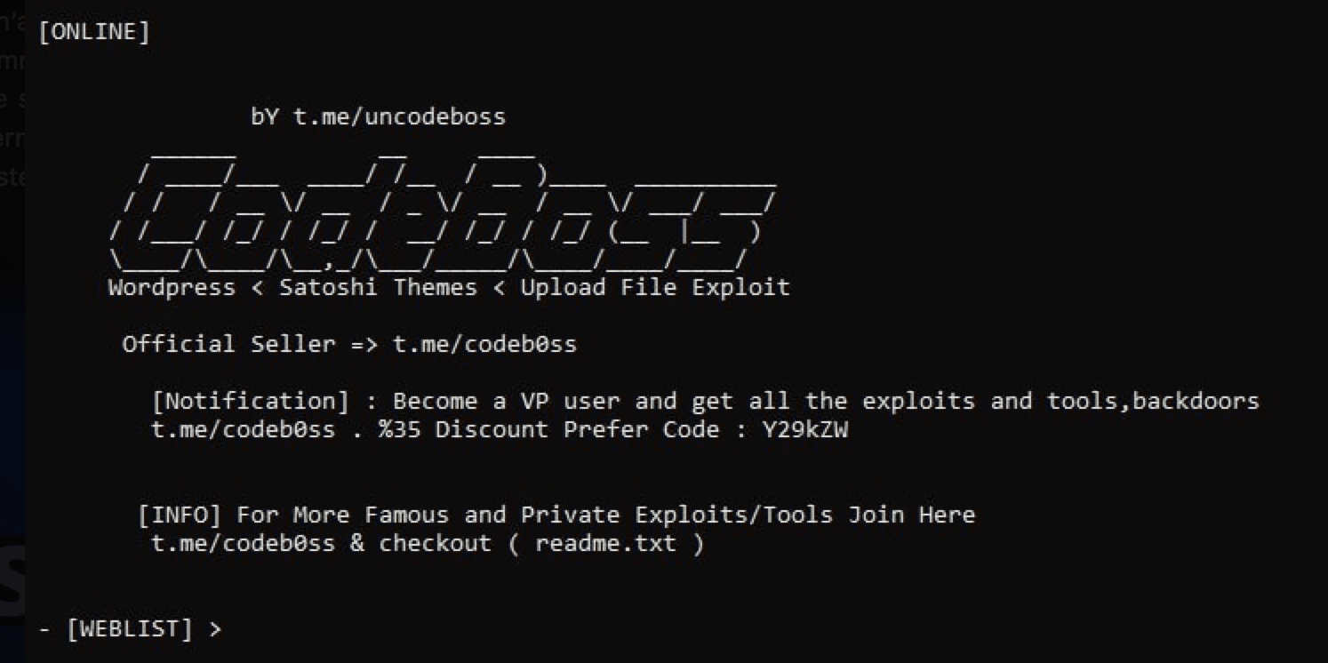 Wordpress satoshiThemes Exploit