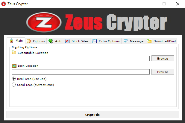 Zeus crypter