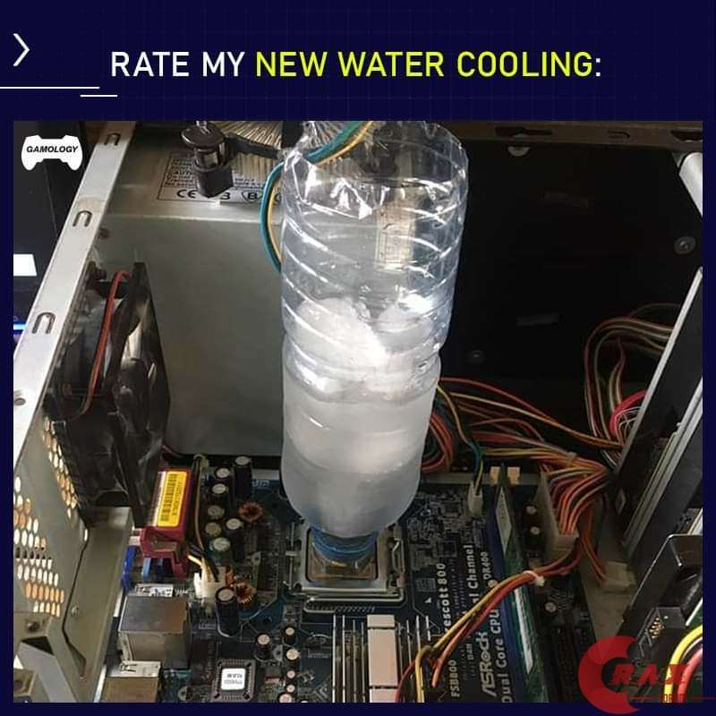 Gaming PC cooling system meme