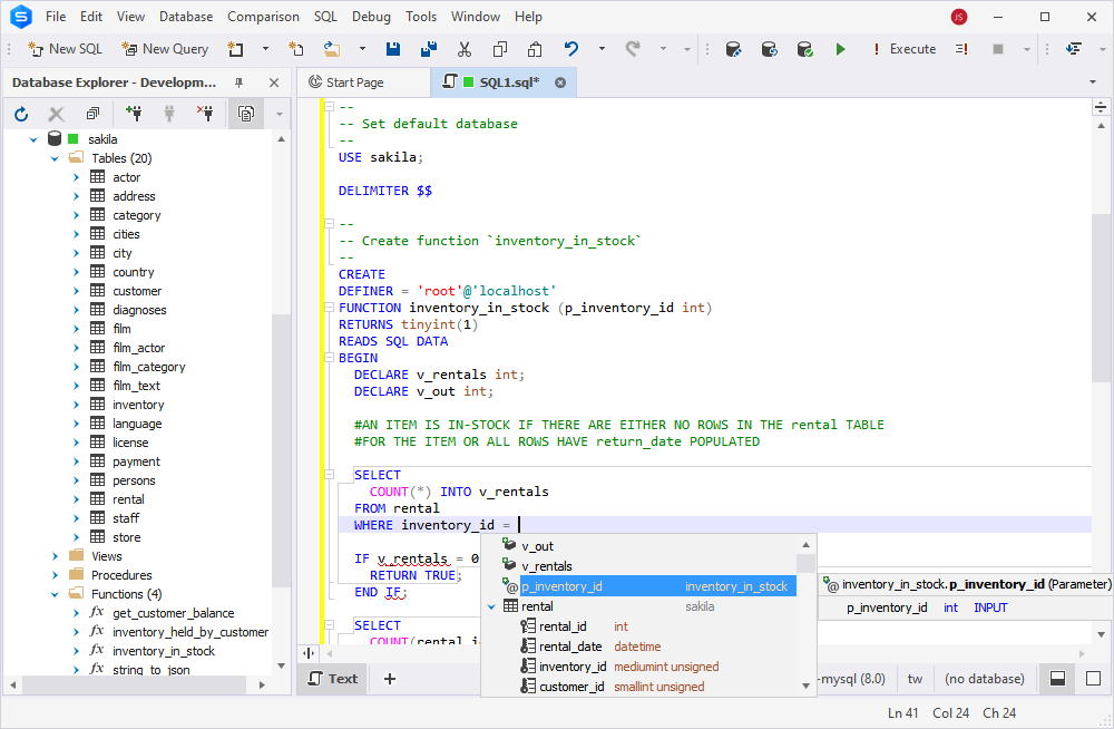 Graphical MySQL client